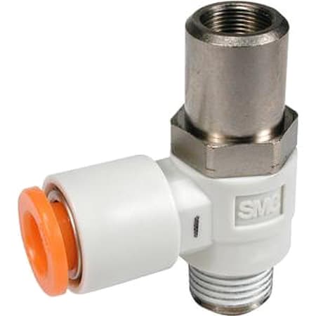 SMC Flow Control Valve, 1/4 In Tube, 1/8 In AS2201F-N01-07SD