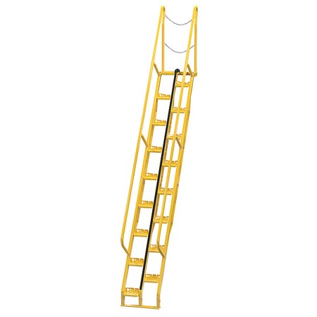 Vestil 174 1/8 in Overall H, Alternating Tread Stair Unit, Steel, 17 Steps, 350 lb Load Capacity ATS-11-56