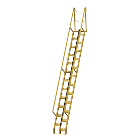 Vestil 210 3/8 in Overall H, Alternating Tread Stair Unit, Steel, 24 Steps, 350 lb Load Capacity ATS-14-56