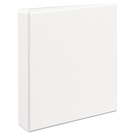 Zoro Select 1-1/2" Durable Binder, White, 11 x 8.5 AVE09401
