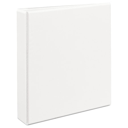 Zoro Select 1-1/2" Slant Ring Heavy Duty Binder, White AVE05404