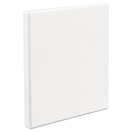 Zoro Select 1/2" Slant Ring Durable Binder, White AVE17002