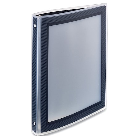 Zoro Select 1/2" Round Flexi-View Binder, Black, 11 x 8.5 AVE15767