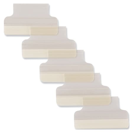 Zoro Select Index Tab, 1", Clear, Printable Insert, PK25 16221