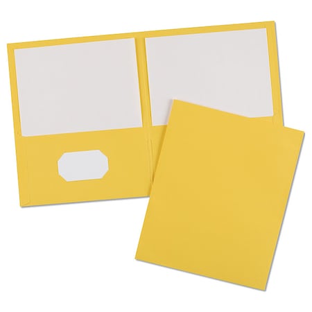 Avery Dennison Two-Pocket File Folder, Yellow, PK25 47992