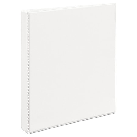 Zoro Select 1" D-Ring Binder, Heavy Duty, White AVE79199