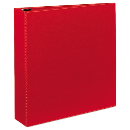 Zoro Select 2" D-Ring Binder, Heavy Duty, Red, 11 x 8.5, 2" Cap. AVE79582
