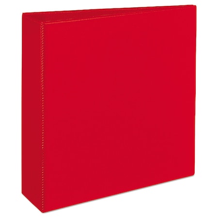 Zoro Select 3" D-Ring Binder, Heavy Duty, Red AVE79583