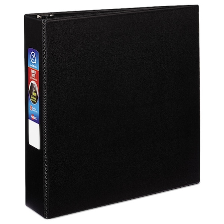 Zoro Select 2" D-Ring Binder, Heavy Duty, Black AVE79982