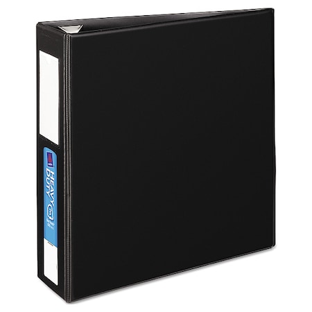 Zoro Select 3" D-Ring Binder, Heavy Duty, Black AVE79993