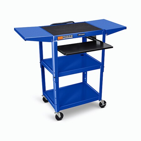 Luxor Media Cart, 24 in H, Blue AVJ42KBDL-RB