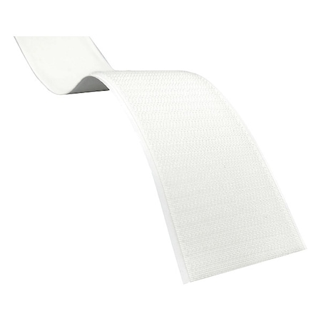 Zoro Select Reclosable Fastener, Rubber Adhesive, 27.5 yds, 1 in W, White AWH100