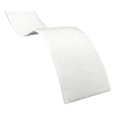 Zoro Select Reclosable Fastener, Rubber Adhesive, 27.5 yds, 2 in W, White AWL200