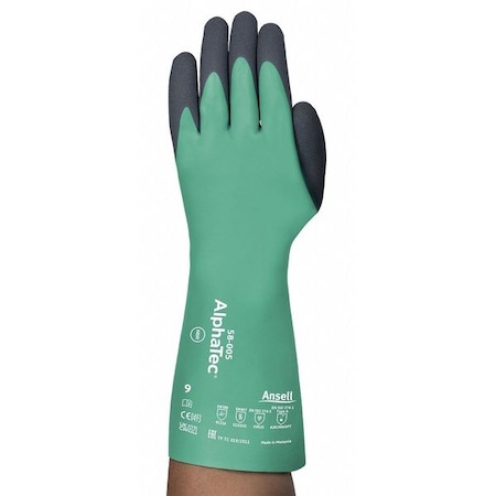 Ansell AlphaTec(R) 58-005 Chemical Resistant Gloves, Neoprene & Nitrile Coating, Nylon Liner, 13 3/4 in L 58005090