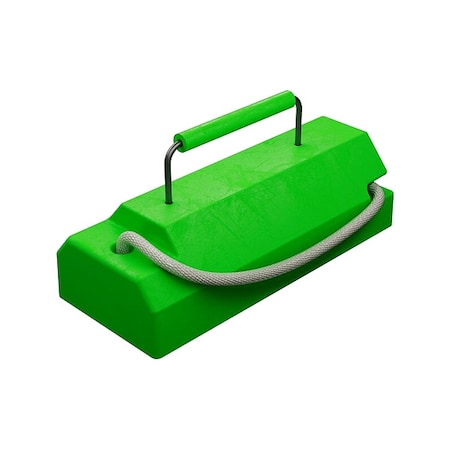 Checkers Aviation Chock, Green, 4" H AC4614-LR-CHFLG