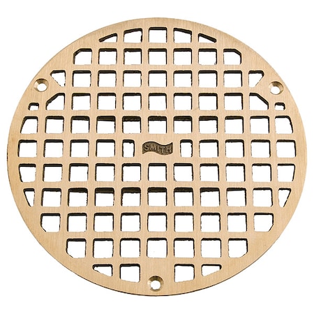 Jay R. Smith Manufacturing w/Screws, 7" Distance Between Holes Grate, Bronze, Screw, 7 9/16 in A08PBG