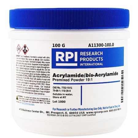 Rpi Acrylamide/bis-Acryl, 19:1 Powder, 100g A11300-100.0