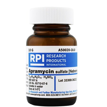 Rpi Apramycin Sulfate (Nebramycin II), 10g A50020-10.0
