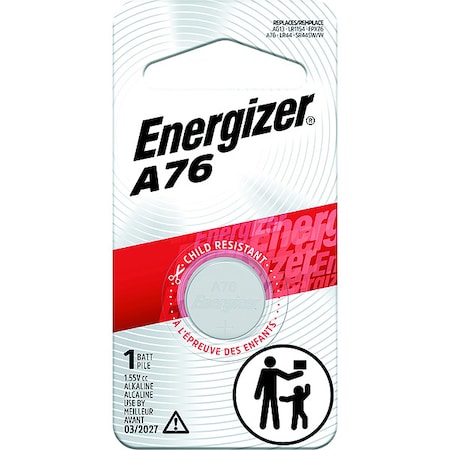 Energizer Energizer A76 Batteries, 1 Pack - For Multipurpose - 1.5 V DC - 1 Each A76BPZ