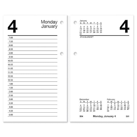 At-A-Glance Desk Calendar Refill with Tabs, 3.5 x 6, White Sheets, 12-Month (Jan to Dec): 2025 AAGE717T50