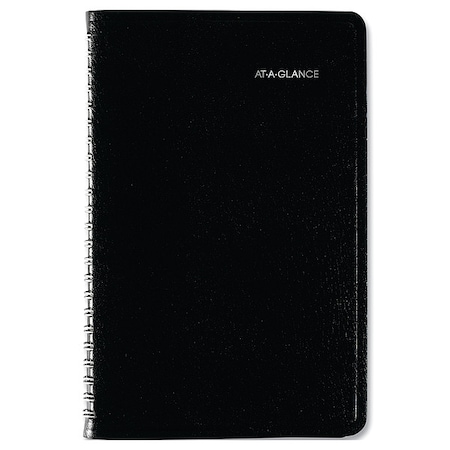 At-A-Glance DayMinder Block Format Weekly Appointment Book, 8.5 x 5.5, Black Cover, 12-Month (Jan to Dec): 2025 G200-00