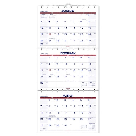 At-A-Glance 22 x 28-1/2" Move a Page Three-Month Wall Calendar PMLF1128