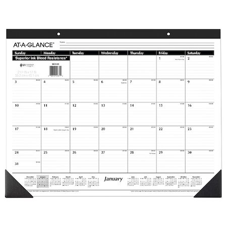 At-A-Glance Desk Pad Calendar, 22x17 In. AAGSK2400