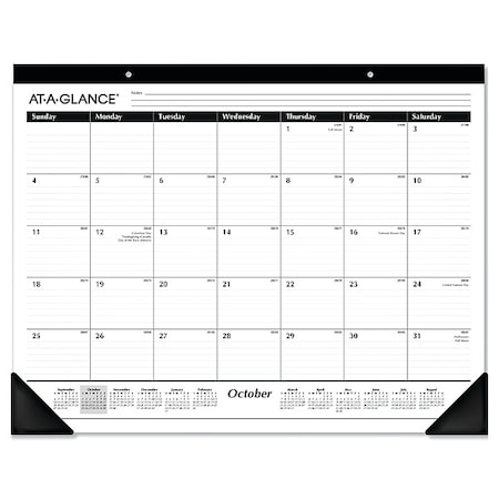 At-A-Glance 22 x 17" One-Color Desk Pad Calendar, White AAGSK241600