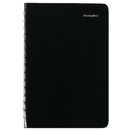 At-A-Glance DayMinder Daily Appointment Book, 8 x 5, Black Cover, 12-Month (Jan to Dec): 2025 SK46-00