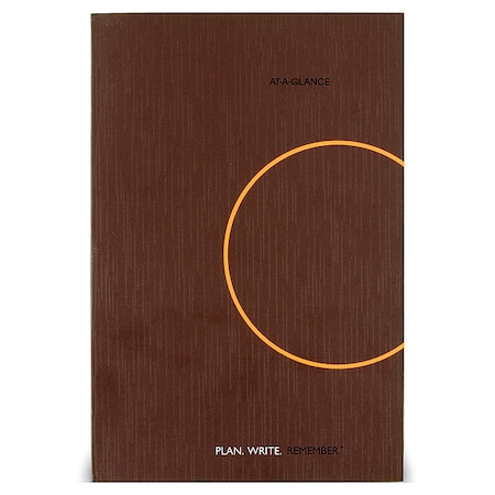 At-A-Glance One-Day-Per-Page Planning Notebook, 9 x 6, Dark Brown/Orange Cover, 12-Month (Jan to Dec): 2025 70620130