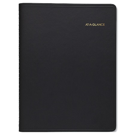 At-A-Glance Weekly Planner Ruled for Open Scheduling, 8.75 x 6.75, Black Cover, 12-Month (Jan to Dec): 2025 70-855-05