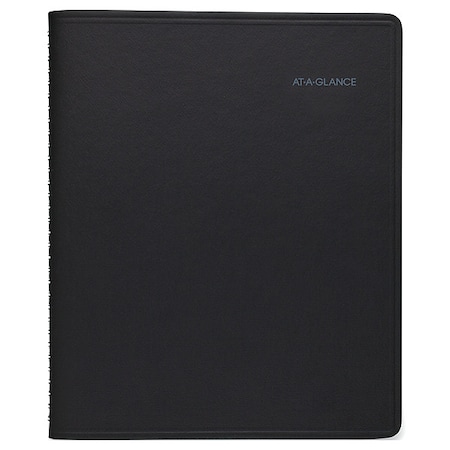 At-A-Glance QuickNotes Weekly Block Format Appointment Book, 10 x 8, Black Cover, 12-Month (Jan to Dec): 2025 76-01-05