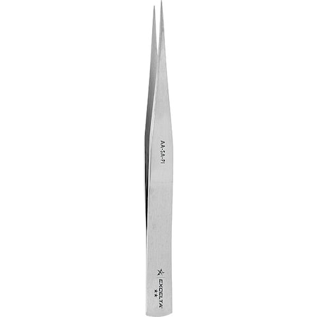 Excelta Tweezers, SS, 5" L, Straight, Point AA-SA-PI