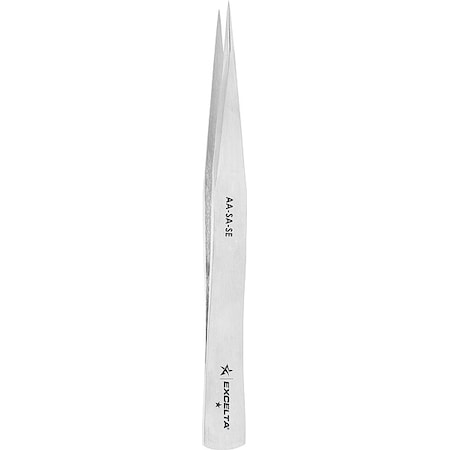 Excelta Tweezers, SS, 5 1/2" L, Straight, Point AA-SA-SE-ET