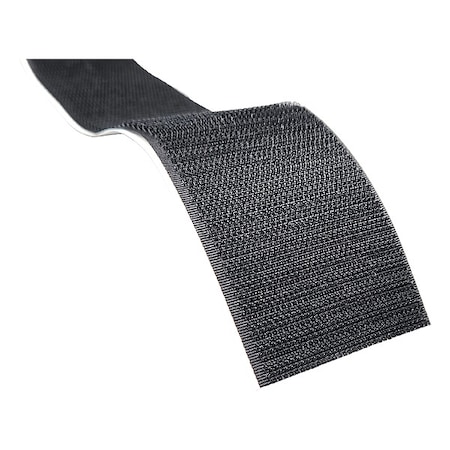 Zoro Select Reclosable Fastener, Rubber Adhesive, 27.5 yds, 2 in W, Black ABH200