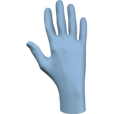 SHOWA Disposable Gloves, Nitrile, Powdered Light Blue, L, 100 PK 7005L