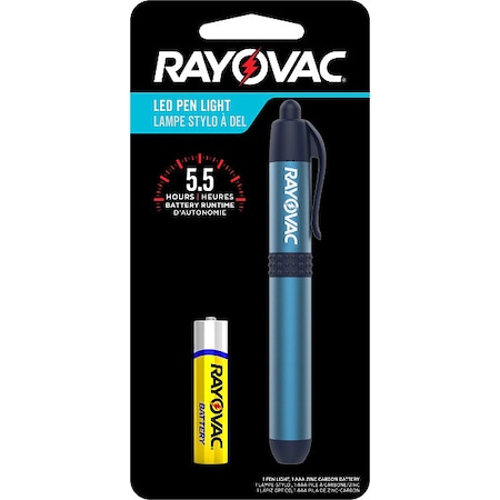 Rayovac LED Pen Light, Pocket Clip and 1 AAA BEPN1AAA-BA