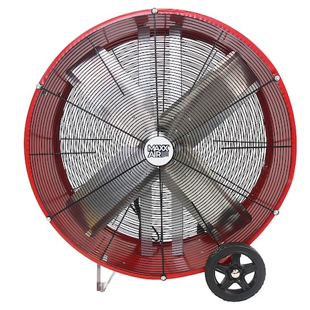 Maxx Air Barrel Air Circulator Fan, Mobile Mount, 30 in Blade Dia, 120V, 3,850/5,500 cfm, Non-Oscillating BF30DD REDUPS