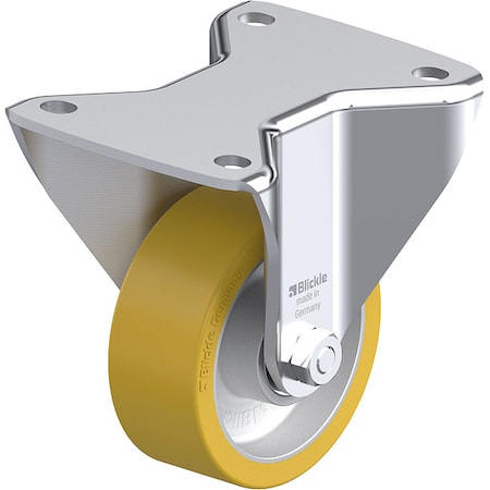 Zoro Select Plate Caster, Rigid, Polyurethane, 5 1/2"H BH-ALTH 100K-3