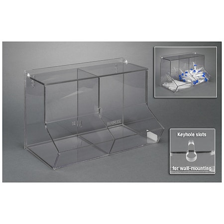 Poltex Two Compartment Bulk Bin, 8 1/2 in H BLKBNLIDL-W