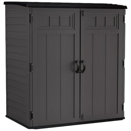Suncast 106 cu. ft. Multi-Wall Resin Plastic Storage Cabinet, Dark Gray BMS6225D