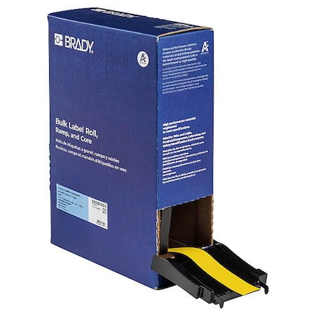 Brady ContinuousLabelStock, Yellow, Matte, 1inW BM7C-1000-509-YL