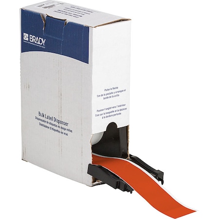 Brady ContinuousLabelStock, Orange, Gloss, 2inW BM7C-2000-584-OR