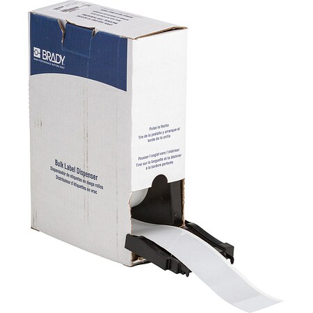 Brady ContinuousLabelStock, White, Gloss, 2inW BM7C-2000-584-WT