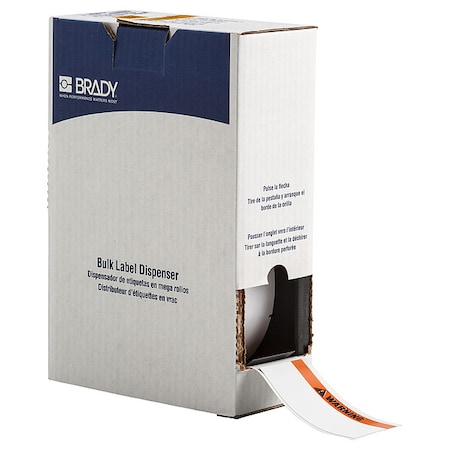 Brady Pre-CutLabelStockRoll, Multicolor, Matte BM7C-2000-854-WAR