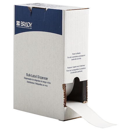 Brady ContinuousLabelStock, White, Matte, 2inW BM7C-2000-855-WT