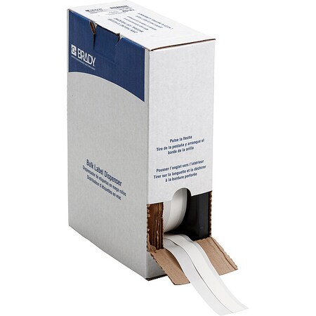 Brady Sleeve Label, White, Polyolefin BM7C-375-342