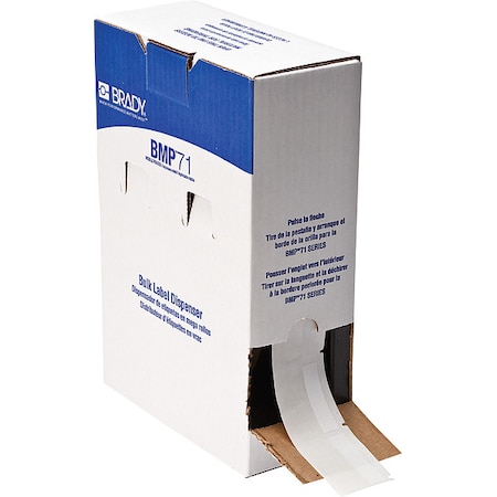 Brady Wraparound Label, White, Vinyl, 2 in W BM-107-427