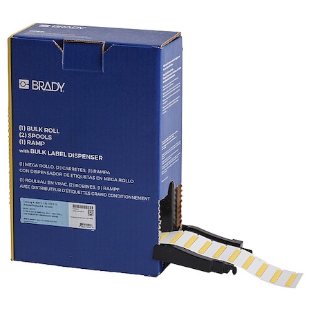 Brady SleeveLabel, Yellow, Polyolefin, 1-3/4inW BM-125-175-312-YL