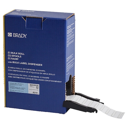 Brady SleeveLabel, White, Polyolefin, 1-3/4inW BM-125-175-312